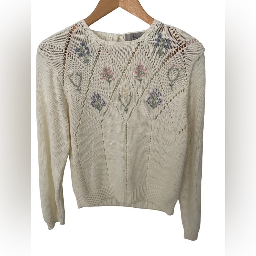 Vintage Alicia Petite floral sweater